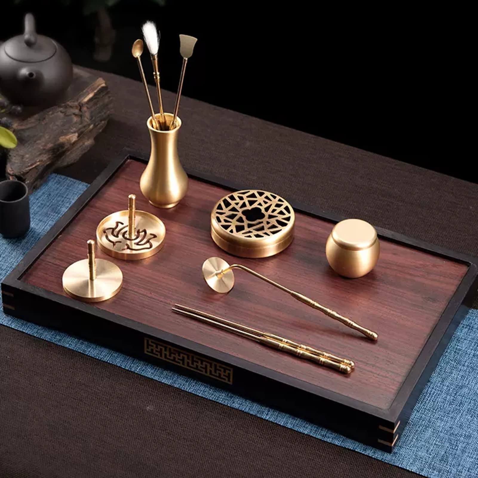 Moldes para Incienso, Kit de 10 Piezas de latón para Hacer Incienso, moldes de Cono de Incienso con Forma de Torre de reflujo, para Yoga, meditación y fragancias para el hogar.