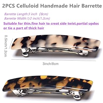 Amazon.com : 2PCS French Design Hair Barrette Tortoise Shell
