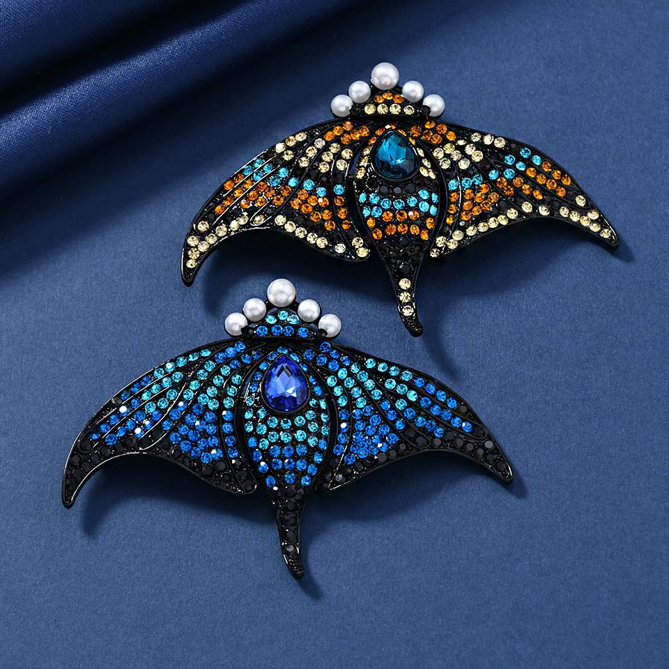 Image of Animal Brooch for Women Zirconia Rhinestone Abalone Shell Animal Lapel Pin Christmas Birthday Holiday Gift for Wife Mother Girlfriend Daughter