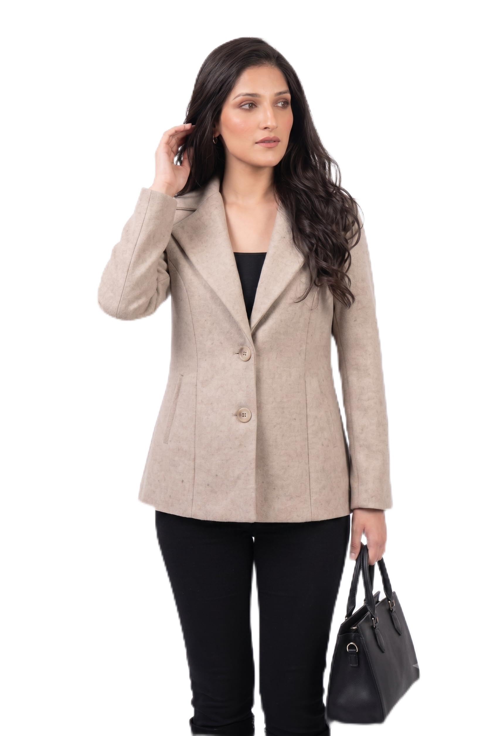 luvy duvy Women's Short Blazer Camel-picture-42
