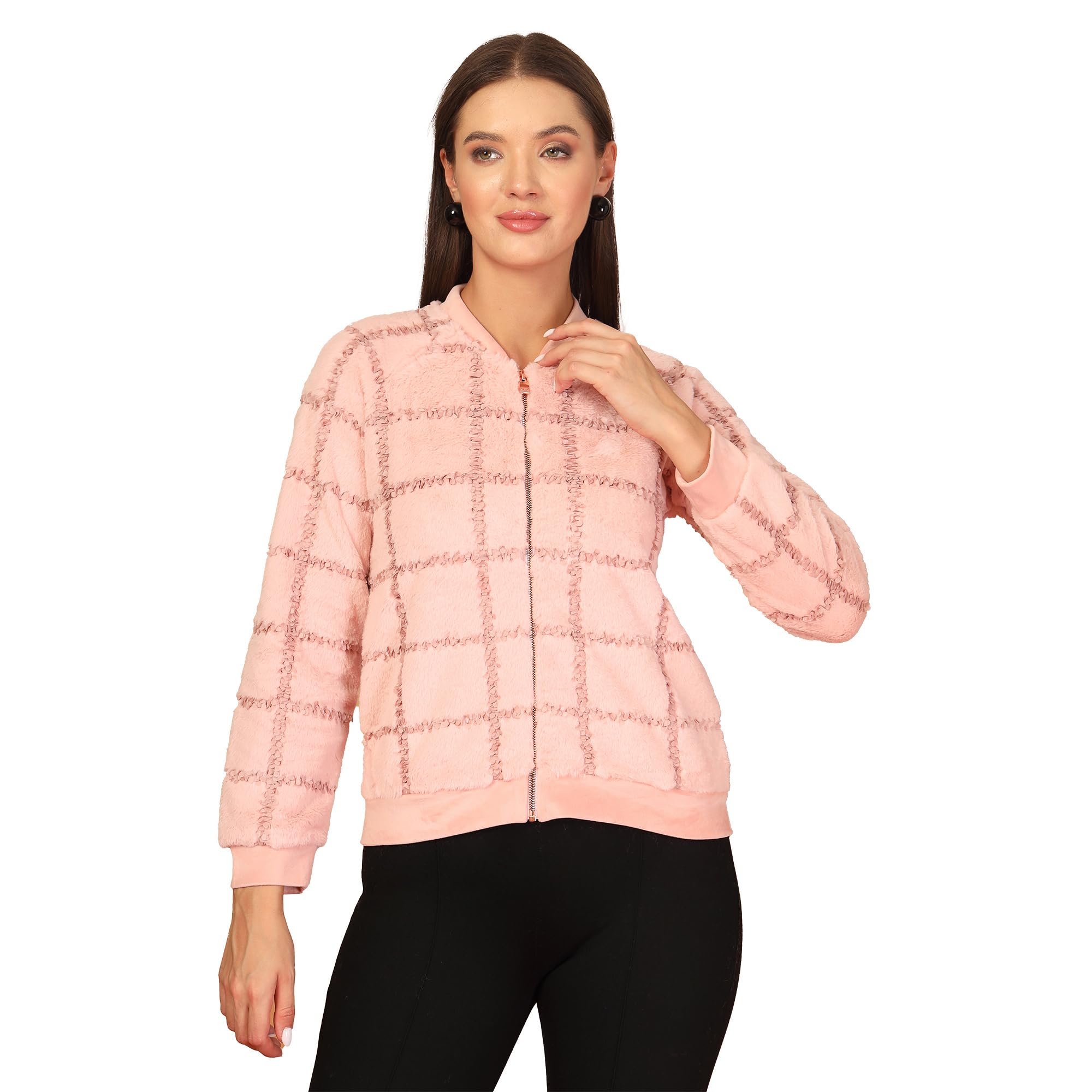 Women Self Design Long Sleeve Zipper Sweatshirt-picture-51