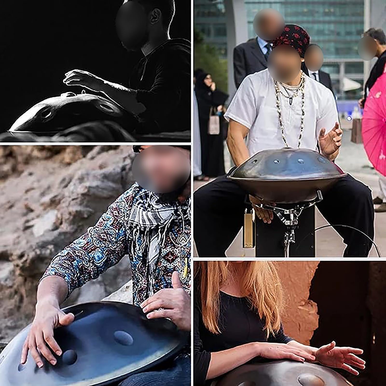 Strumento a percussione a percussione in re minore per meditazione e sollievo dallo stress, suonato con mani e dita, ideale per aula e relax