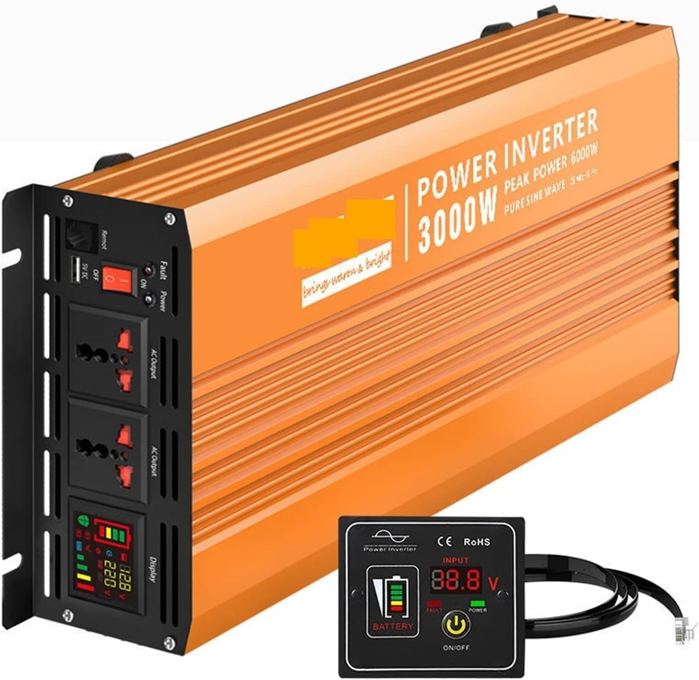 Solar inverters 3000W 12V 24V Off Grid Inverters Pure Sine Wave Solar