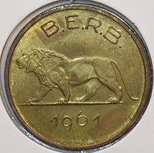 Collectible Coin Burundi 1961 Franc Lion animal Rwanda and Burundi 297456