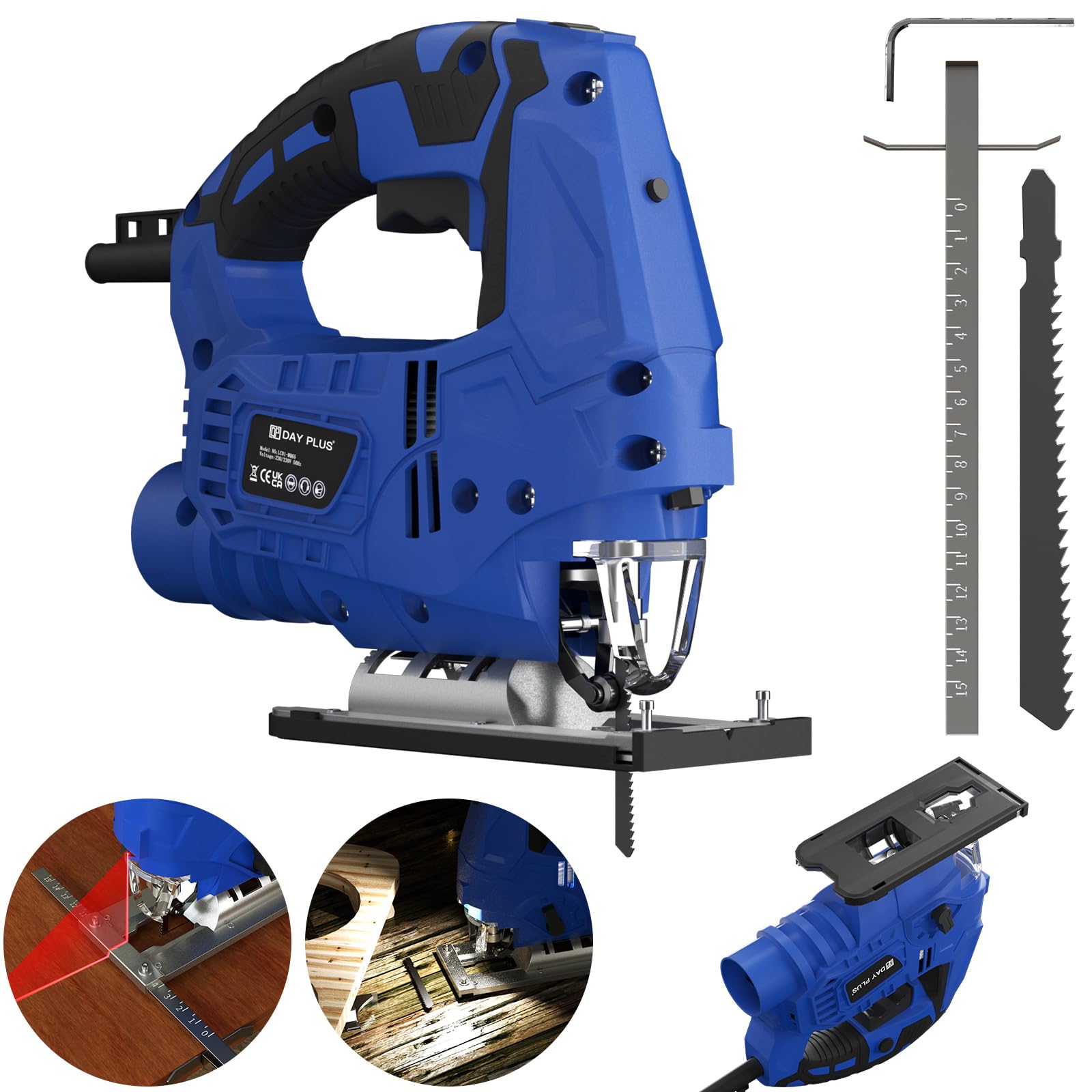 Jig Saws Electric Laser Guide Jigsaw Corded Power Tool, 700W 2800 SPM