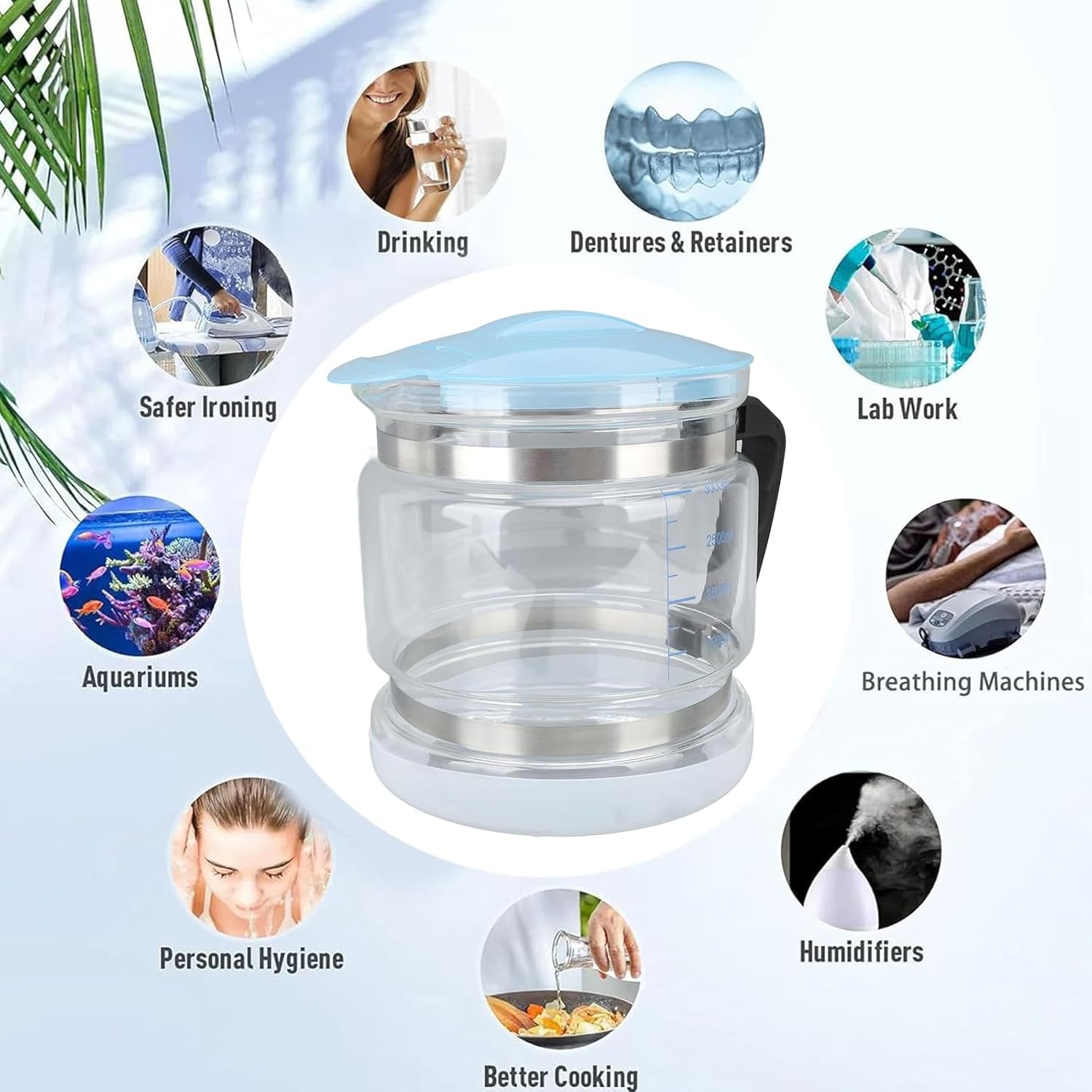 Distilled Water Storage Container 4L Easy Installation Glass Collection Bottle for Kitchen and Beauty Applications Glass Water Filter Pitcher Replacement