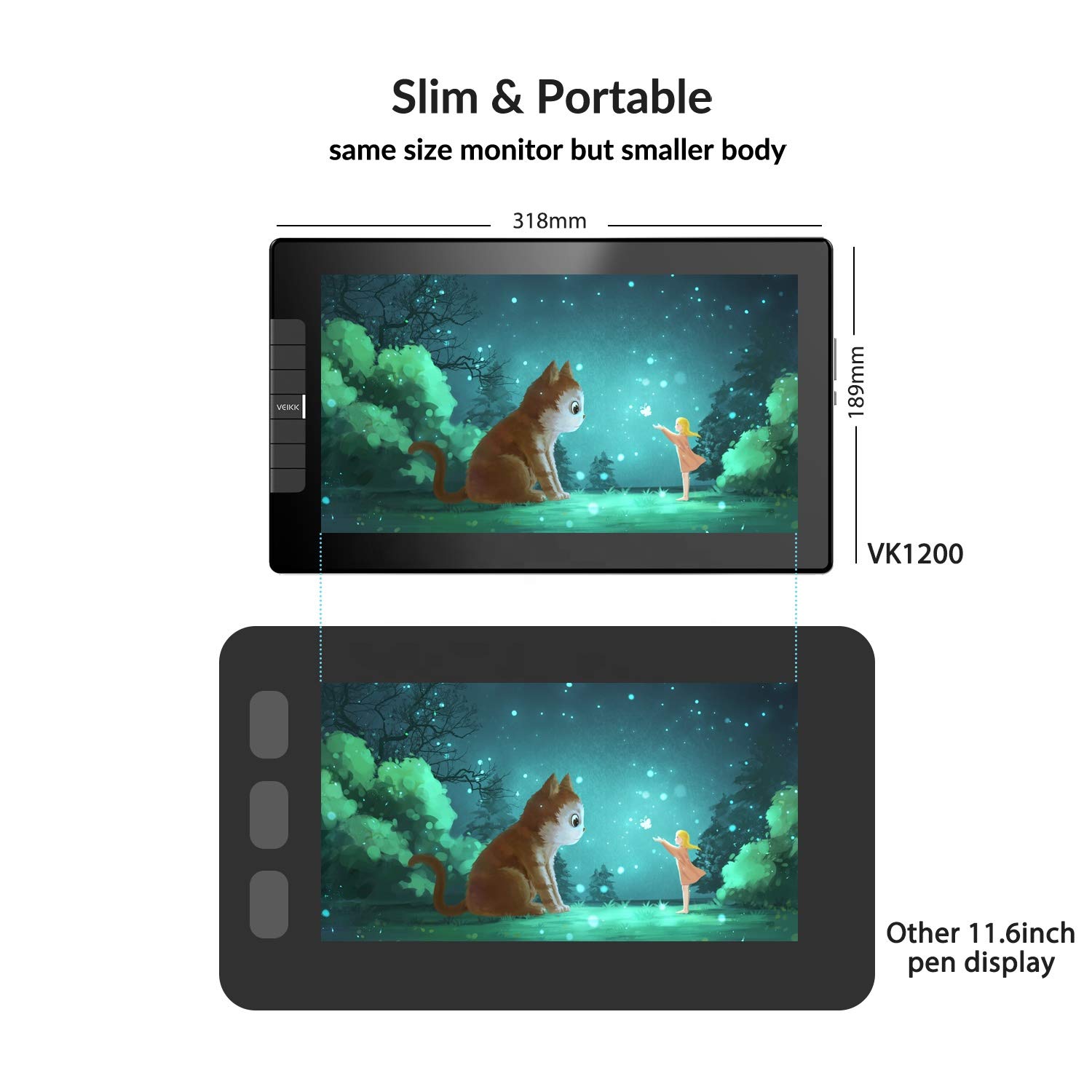 Veikk graphics tablet VK1200 LCD