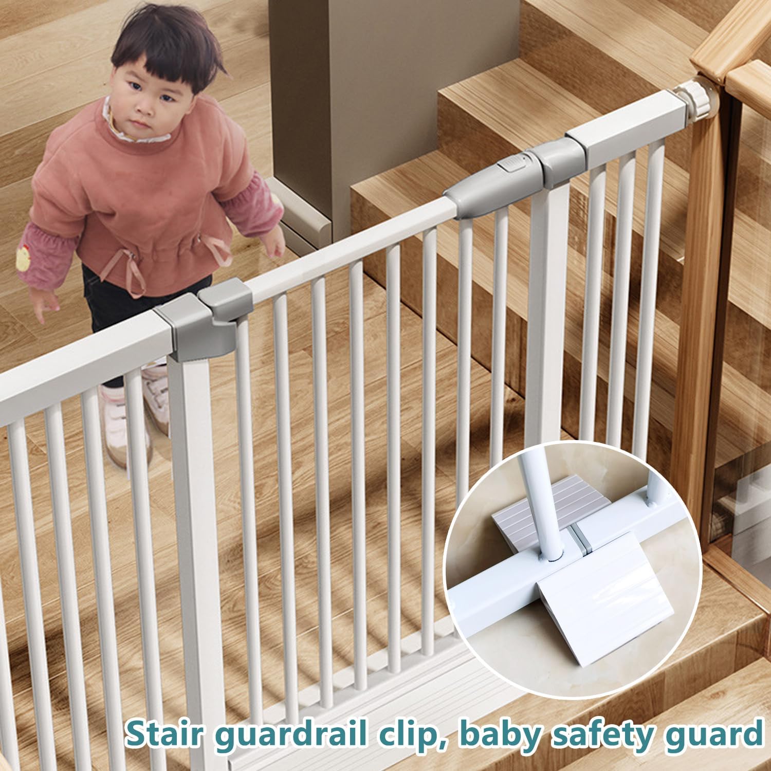 6 PCS White Plastic Triangle Support Feet for Pet and Baby Gates, Fences - Reinforcement Fittings for Free-Standing Dog Gates and Configurable Wood Panels