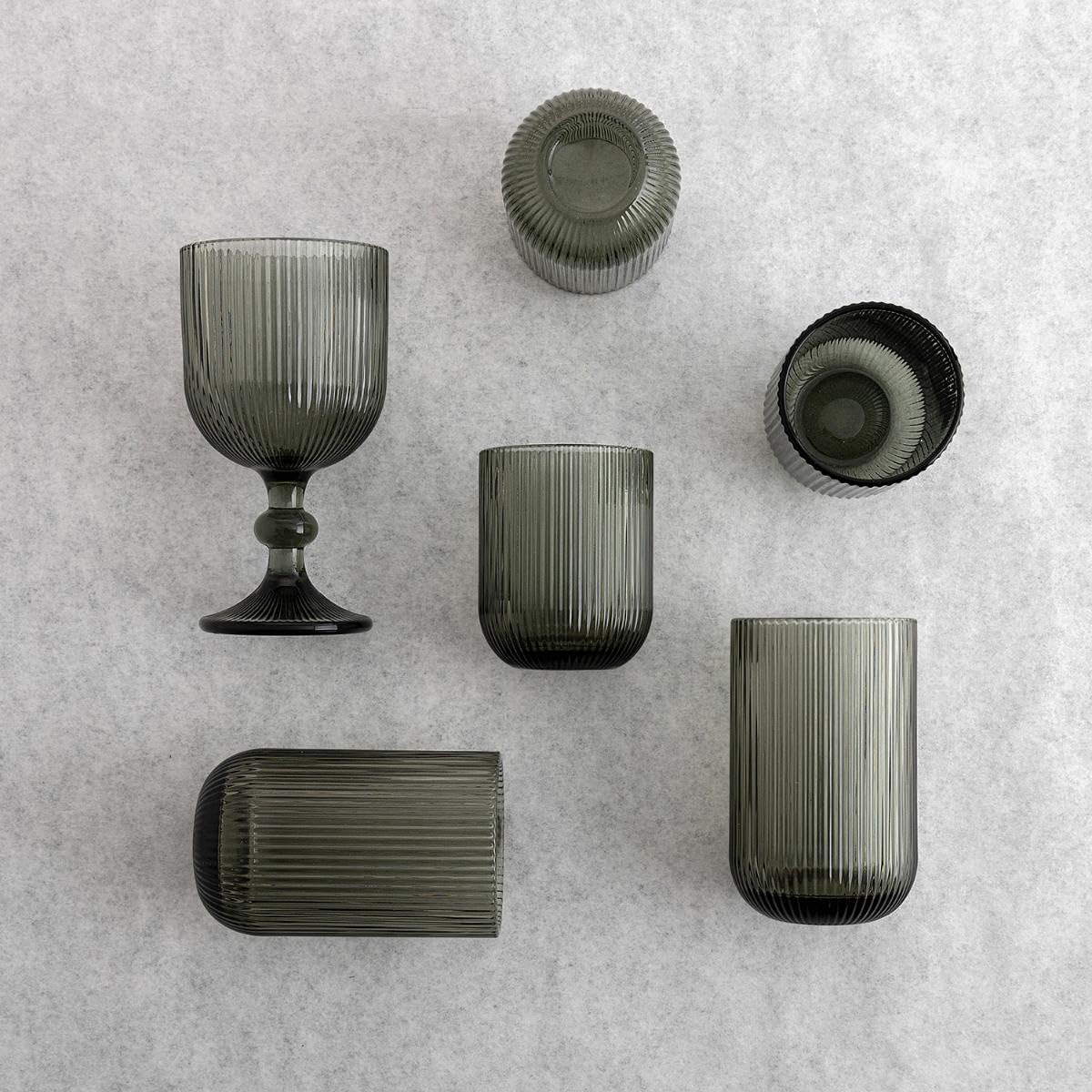 Bidasoa Fosil Set 6 Copas 37cl Gris Fosil Bid 37cl Otros Vidrios Apto Frigorífico No Apto Microondas 100% Higiénico