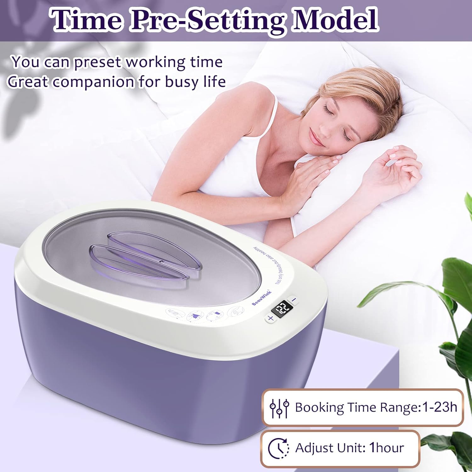Paraffin Wax Machine for Hand and Feet, Paraffin Wax Bath with 2.2 lbs Wax, Adjustable Temp, Anti-Scald, 15 Min Fast Melt, 3000ML Paraffin Wax Warmer for Arthritis, Soften/Smoothen Skin, Home Spa Gift : Beauty & Personal Care