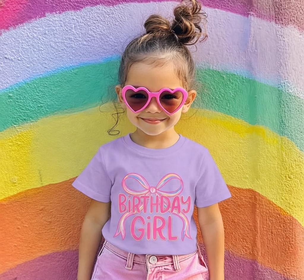 Birthday Girl Shirt for Kids Girls Birthday Outfits Short Sleeve Girls Part Tee Tops