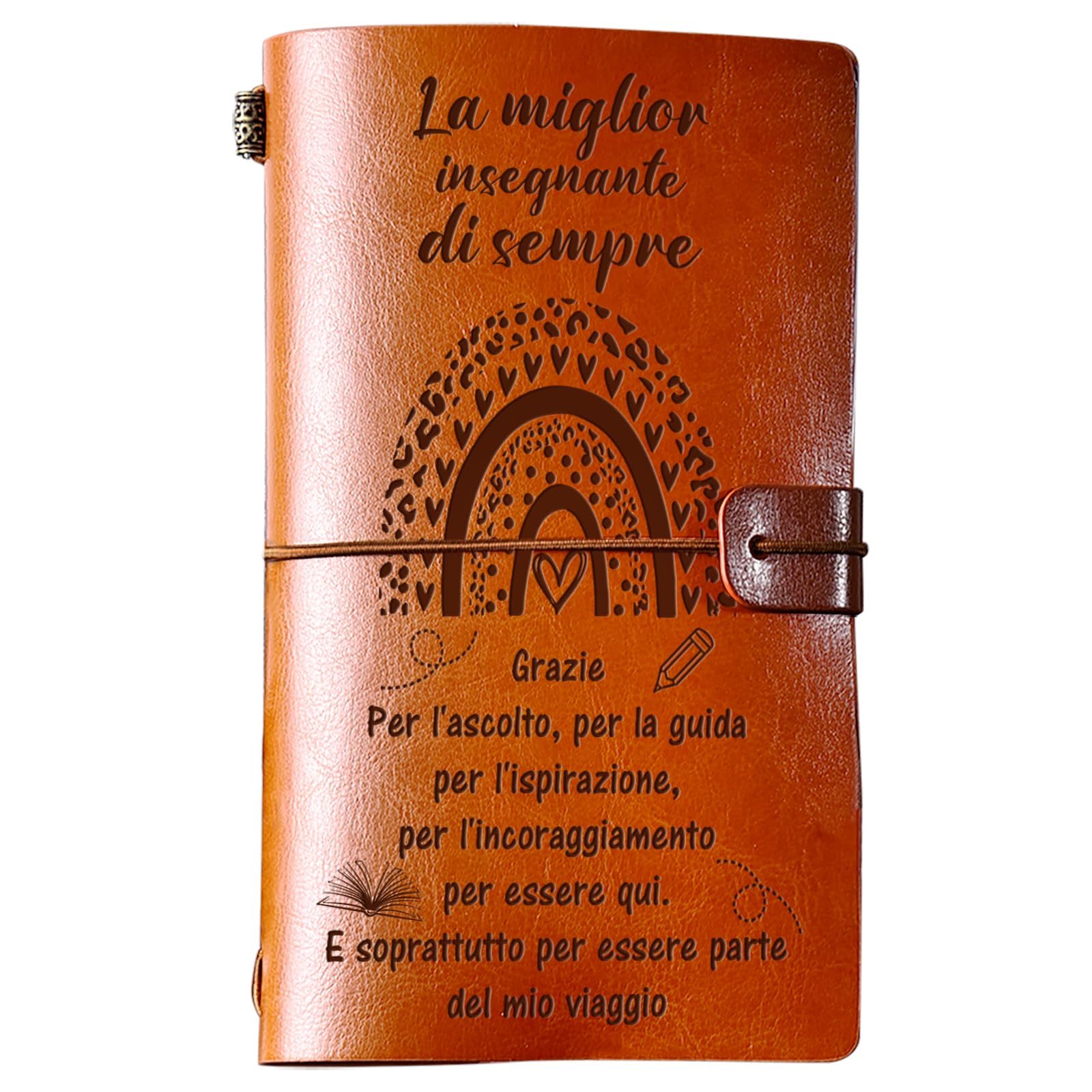 Portachiavi Maestra Con Ape: Regalo Fine Anno E Insegnante In Acciaio Inox, Inciso, Antiallergico - 2