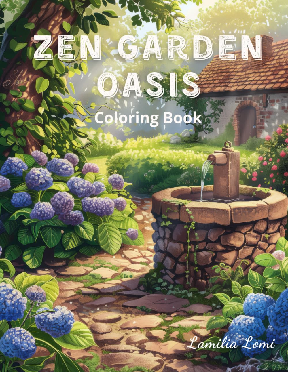 Zen Garden Oasis - Coloring Book: 42 Realistic Grayscale Garden and Park Scenes for Relaxation, Mindfulness, and Stress Relief | Perfect for Adults, Teens, and Seniors