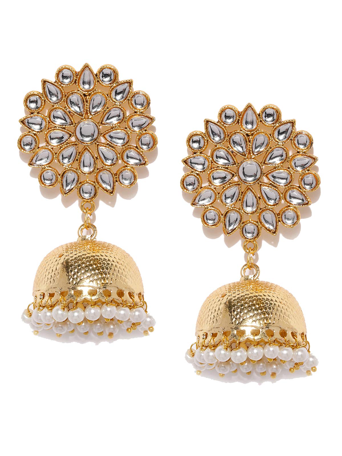 Zaveri Pearls Gold Tone Kundan Traditional Jhumki Earring For Women-ZPFK8648 (B07PKBTX34) Amazon Price History, Amazon Price Tracker