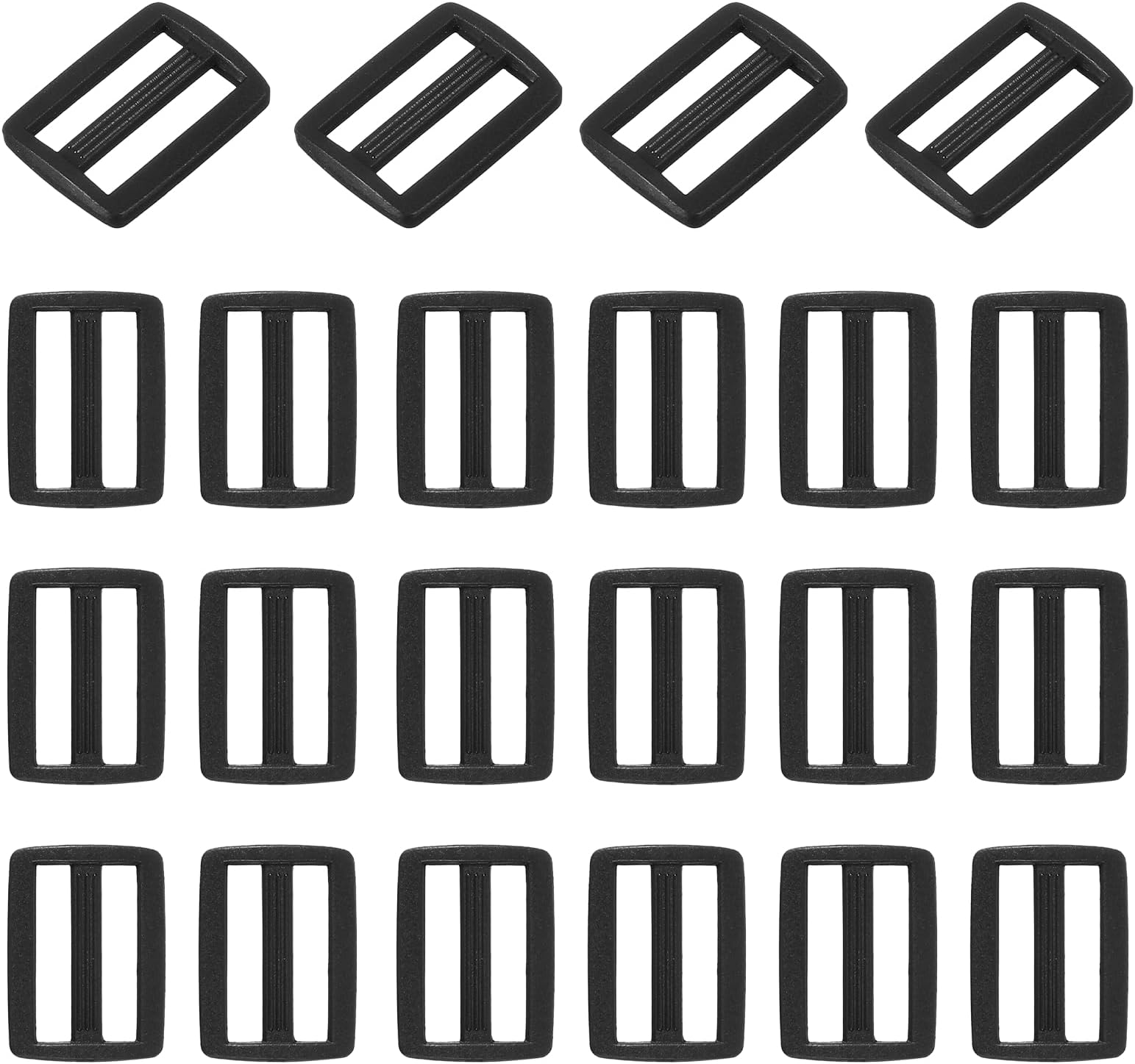 sourcing map Tri-Glide Slider, Plastic Slide Clip, Adjustable Webbing Triglides Slider Buckle Replacement for Backpack