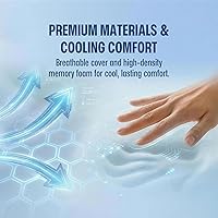 Vista 3 de Almohada cervical para el cuello – Almohada de espuma viscoelástica para aliviar el dolor de dormir, almohadas ergonómicas de contorno para dormir