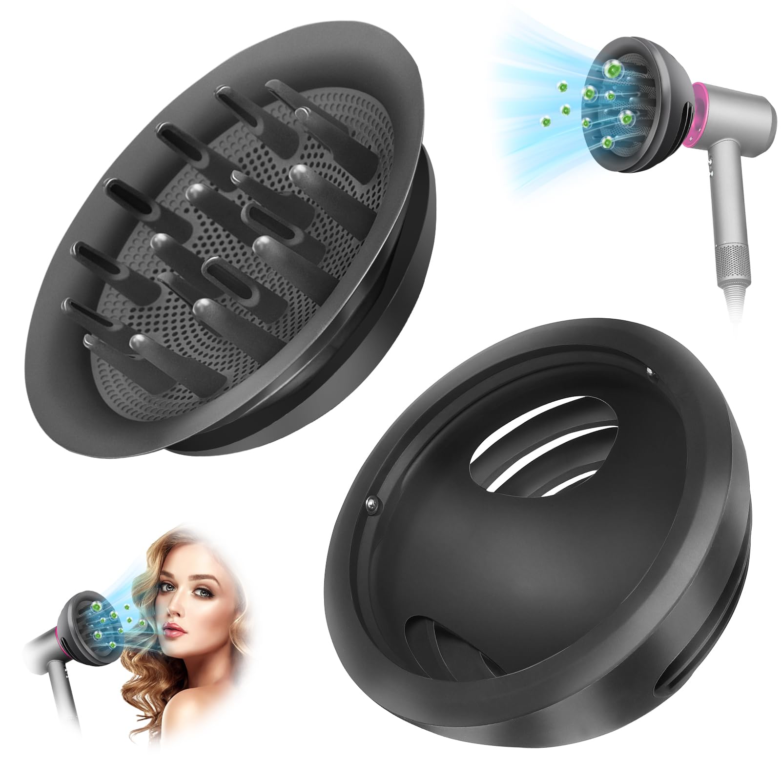 Difusor De Pelo Actualizado Para Dyson Supersonic Series Secador De Pelo, Difusor De Rizos De Pelo, Secador De Pelo Para Dyson HD01 HD02 HD03 HD04 HD05 HD07 HD08 HD14 HD15