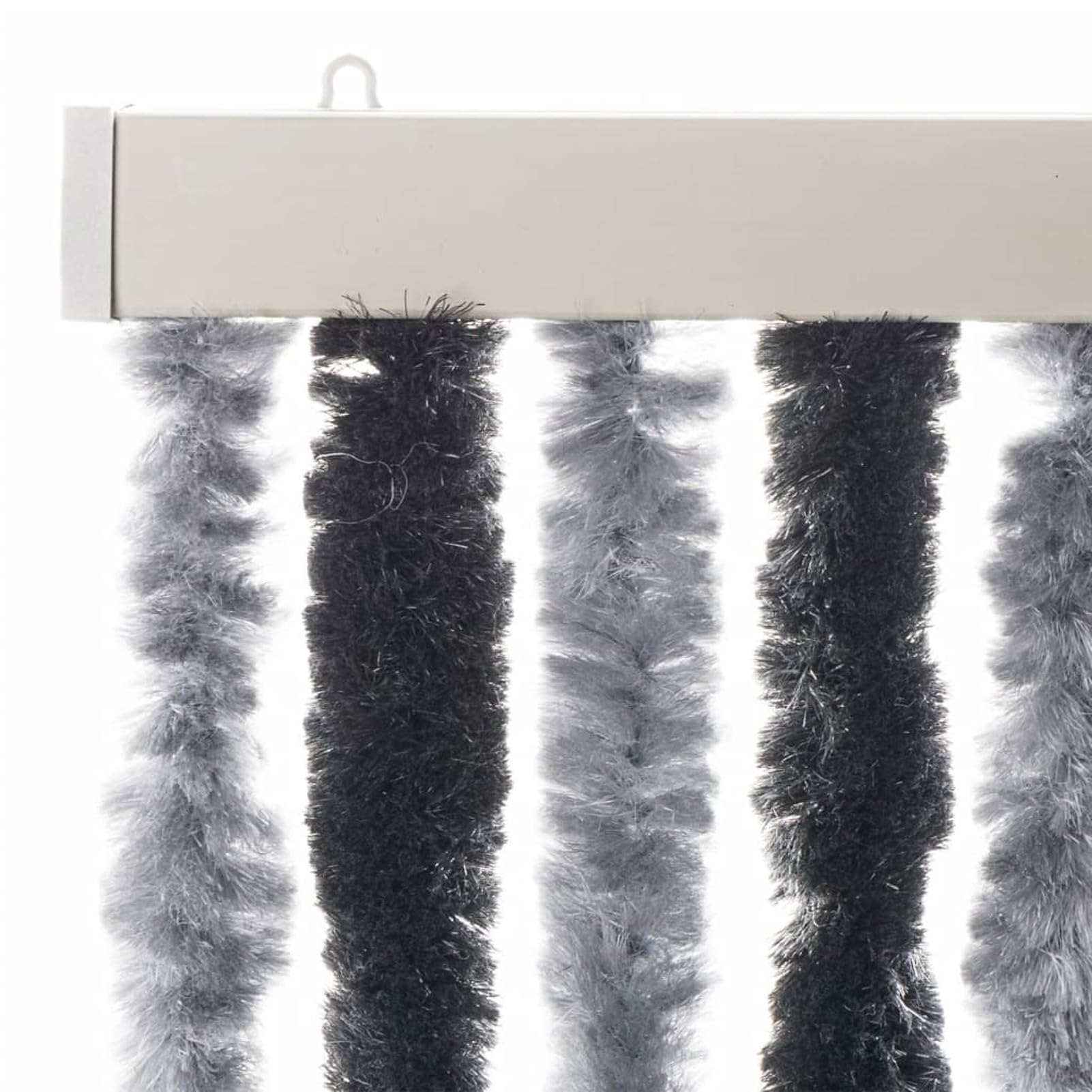 ZEYUAN Tenda Antimosche Grigia e Nera 90x200 cm in Ciniglia,Tenda Antimosche per Finestre e Porte Leggera Resistente all'Acqua Silenziosa Zanzariera Antiisetti-377327