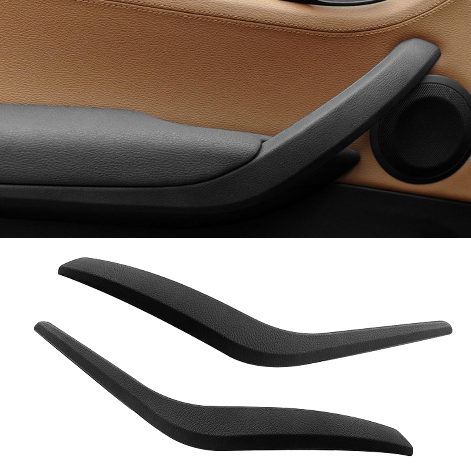TTCR-II 2PCS Poignee Intérieur Compatible avec BMW X1 E84 2008-2015 | X1 E84 6d,16i,18d,18dX,18i,20d,20dX,20i,20iX,23dX,25dX,25iX Poignée de Porte Intérieur Gauche+ Poignée de Porte Droite-Noir