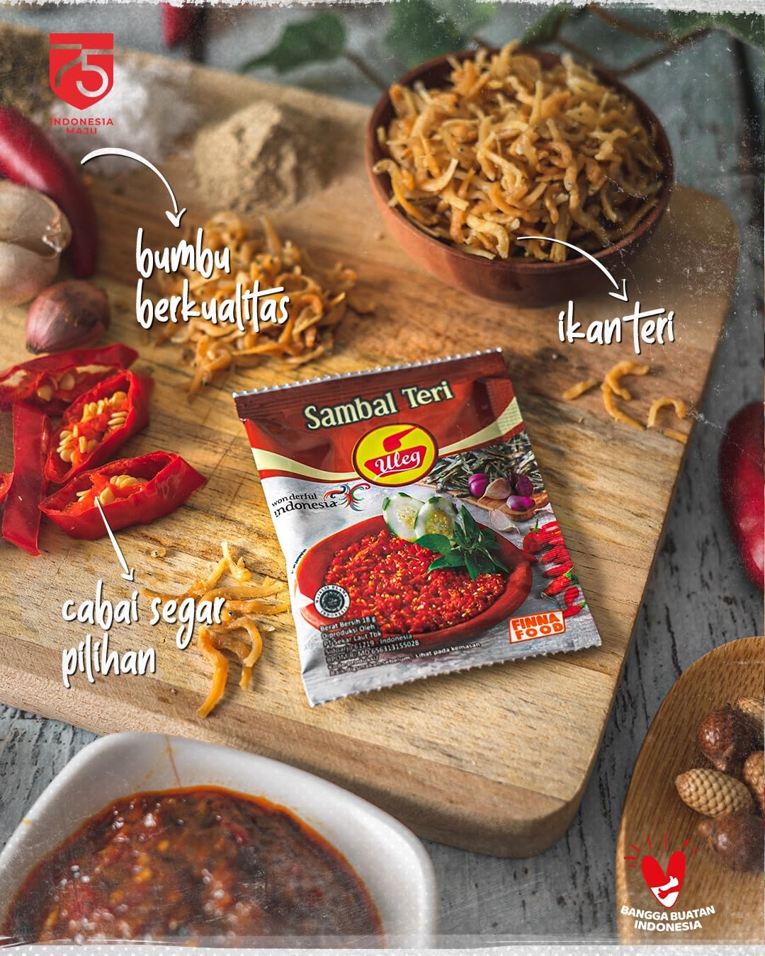 Amazon | Uleg ウレグ Sambal Teri サンバル テリ パウチ小袋 使い切り