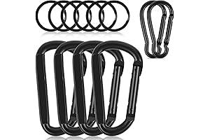 Carabiners, 4Pcs 3.15" D Shape With 2 Pcs Gourd Shaped Carabiners for...