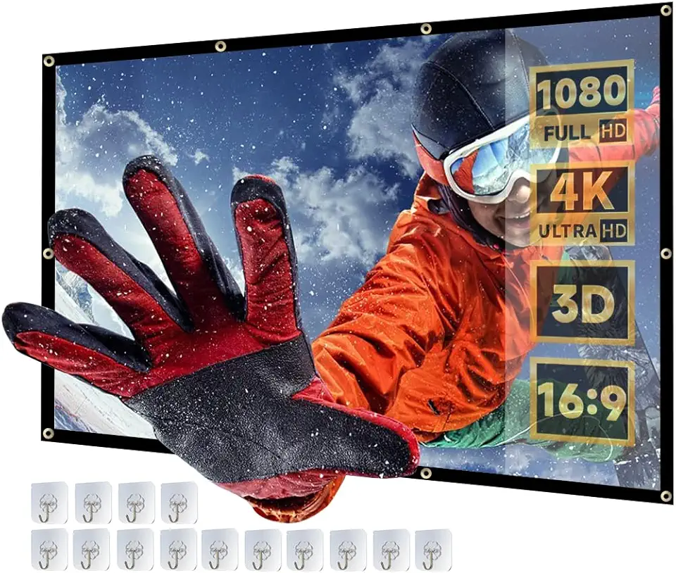 Tela de Projetor de 150 Polegadas, Projeção Dupla Face, Tela Projetor, Tela de Projetor, Tela para Projetor