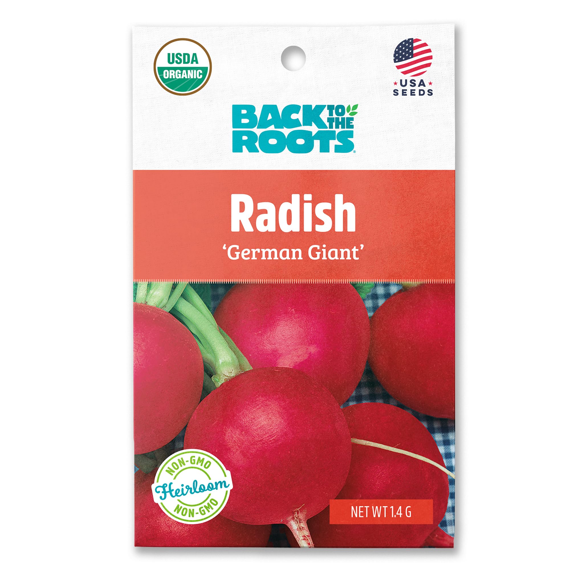 Back to the Roots - 100% Organic Seed Packet - Radish 'German Giant' 1.4g