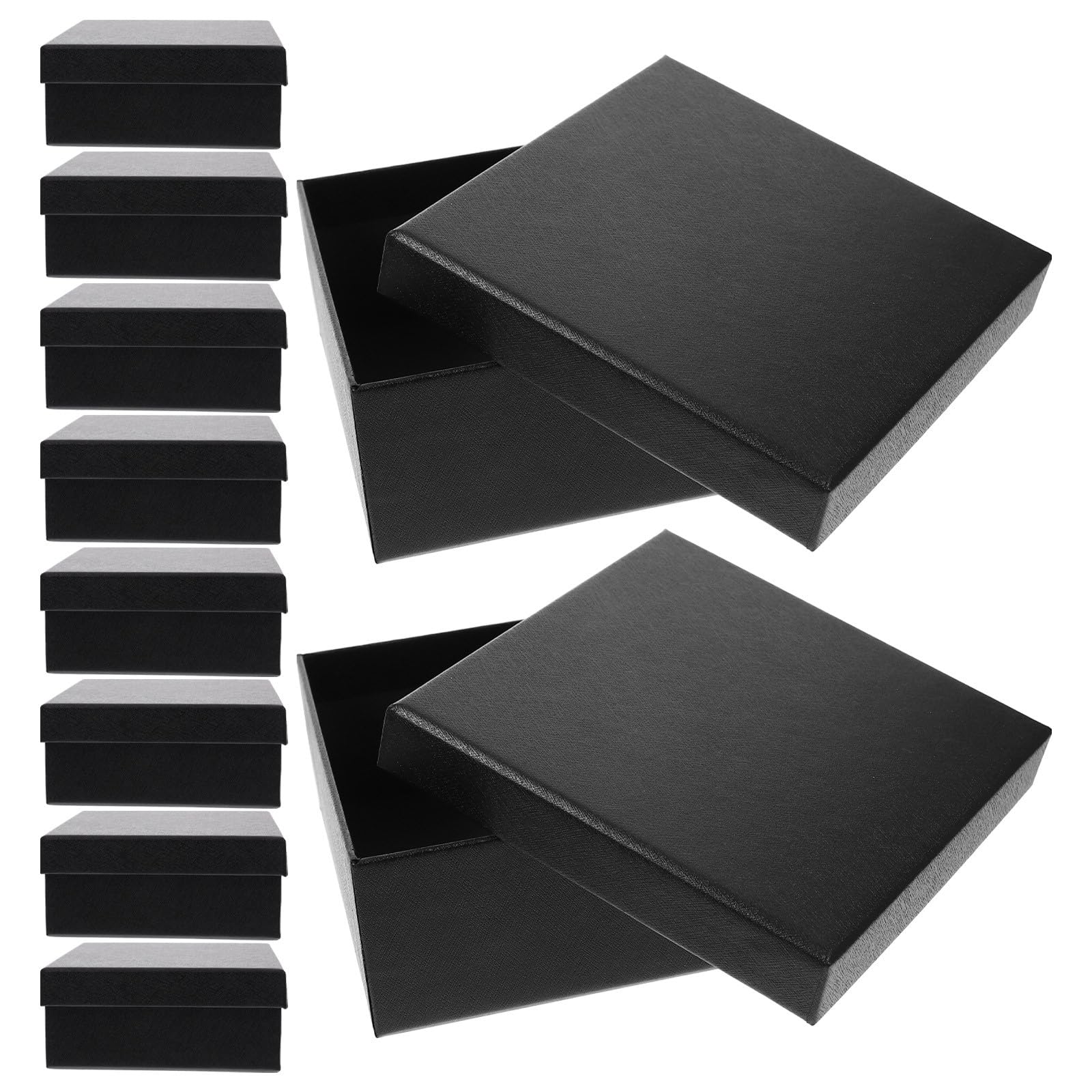 Verdickter Verpackungskarton Papier Geschenkboxen Quadratisch Schwarz
