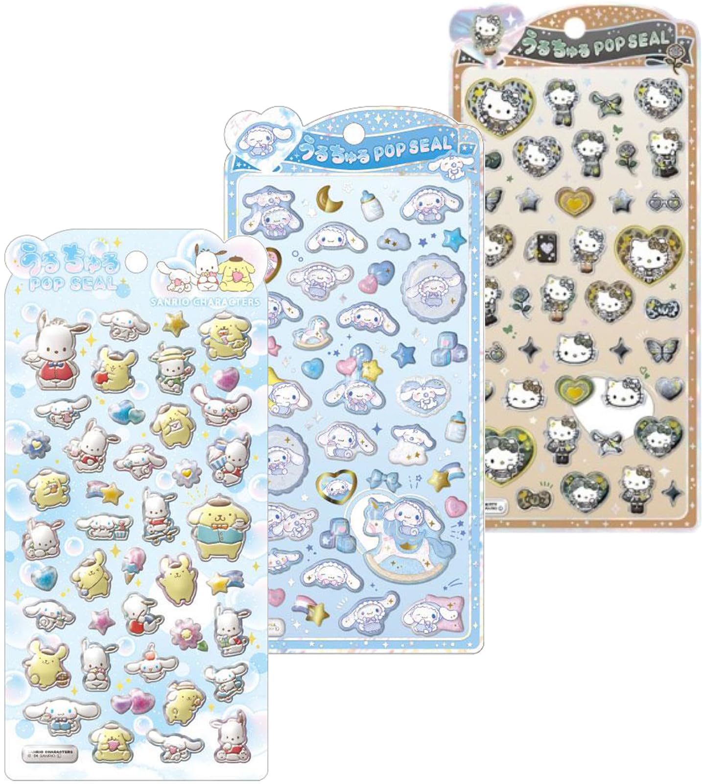 Amazon | 【3種セット】 クラックス うるちゅるポップシール サンリオ
