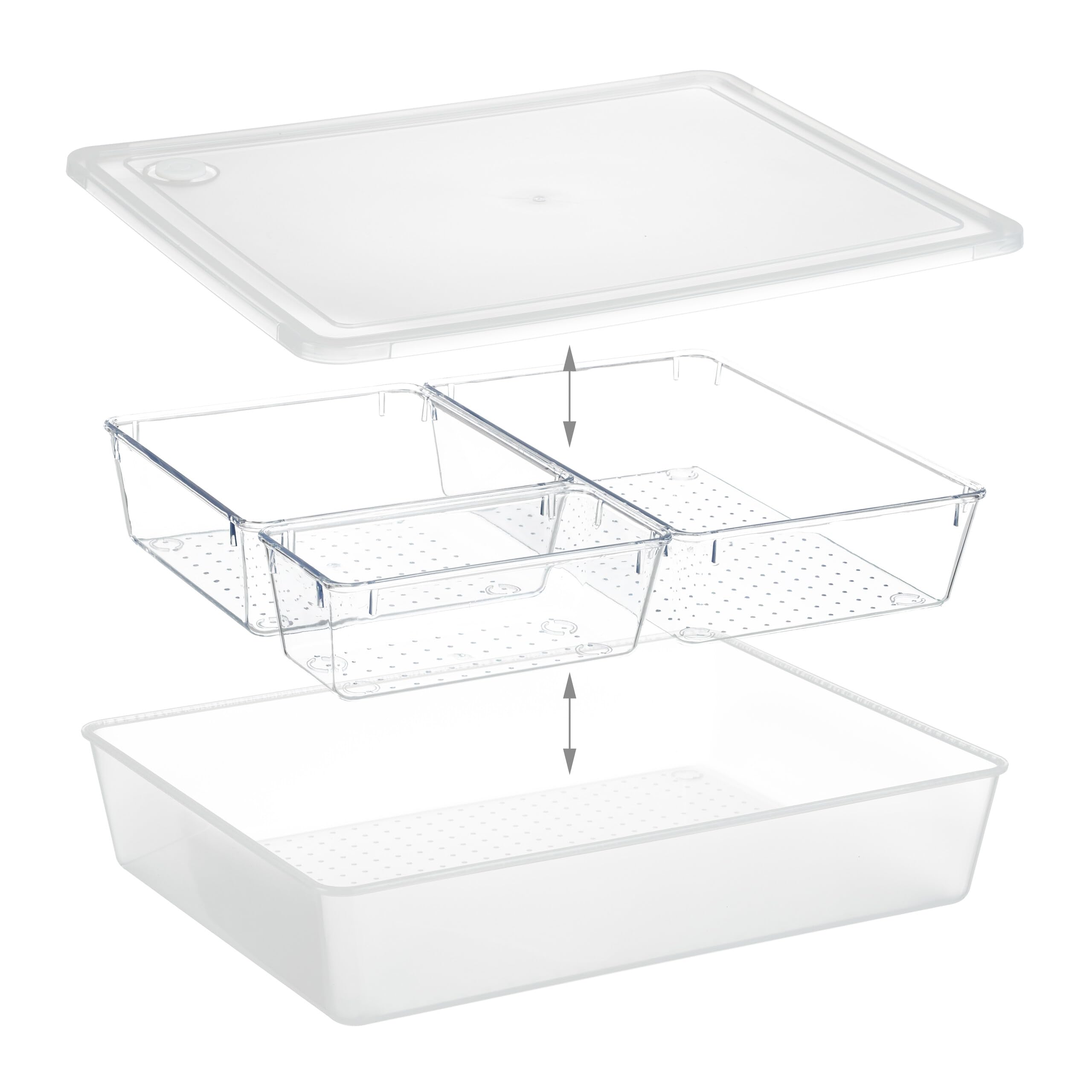 Relaxdays Cestini Bagno Portaoggetti, Set 3 Contenitori Salvaspazio Universali Varie Misure Box In Plastica Marrone 84696660