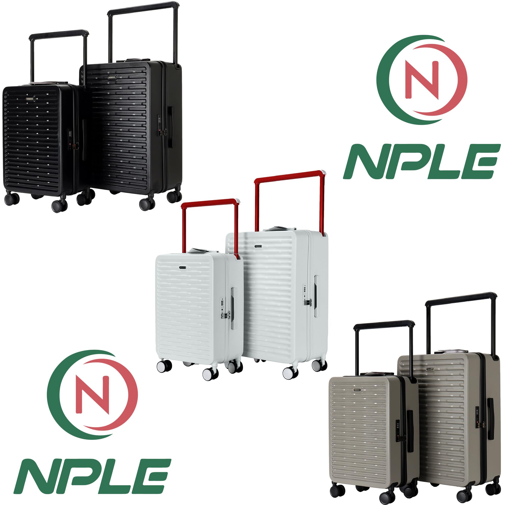 Valigia Trolley Bagaglio A Mano Ultraleggero 55 X 38 X 22 Cm - 100% Policarbonato Rigido – Manico In Alluminio - Mobilità A 360° - 4 Ruote Silenziose Zip Professionale