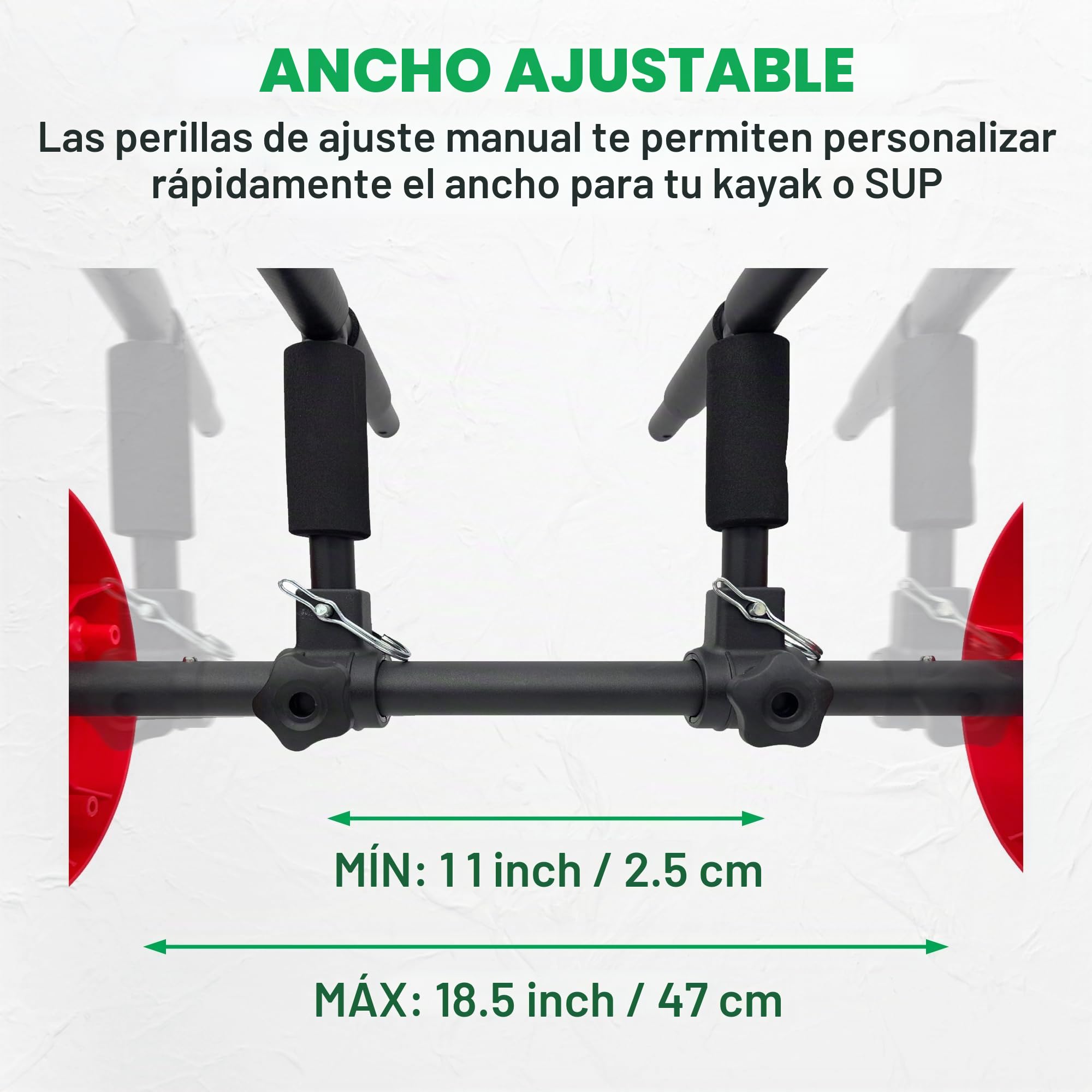 Cor Surf Tabla de Remo Ajustable de Sup y Carrito de Kayak | 2 en 1 Kayak y Sup Transport Dolly se Ajusta fácilmente para Cualquier tamaño Sup o Kayak con Agujeros de tapón Scupper