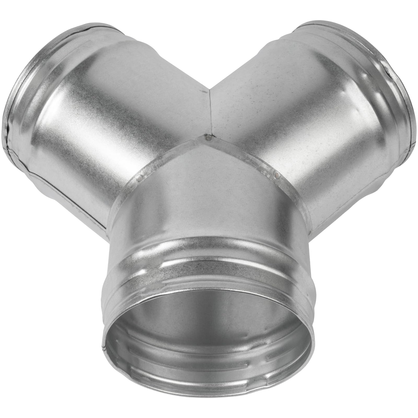 Repa Market Sdoppiatore/connettore per condotto a Y da 5 pollici - Splitter per tubo flessibile a 3 vie in acciaio zincato/adattatore maschio per tubo di sfiato per asciugabiancheria/ventola di