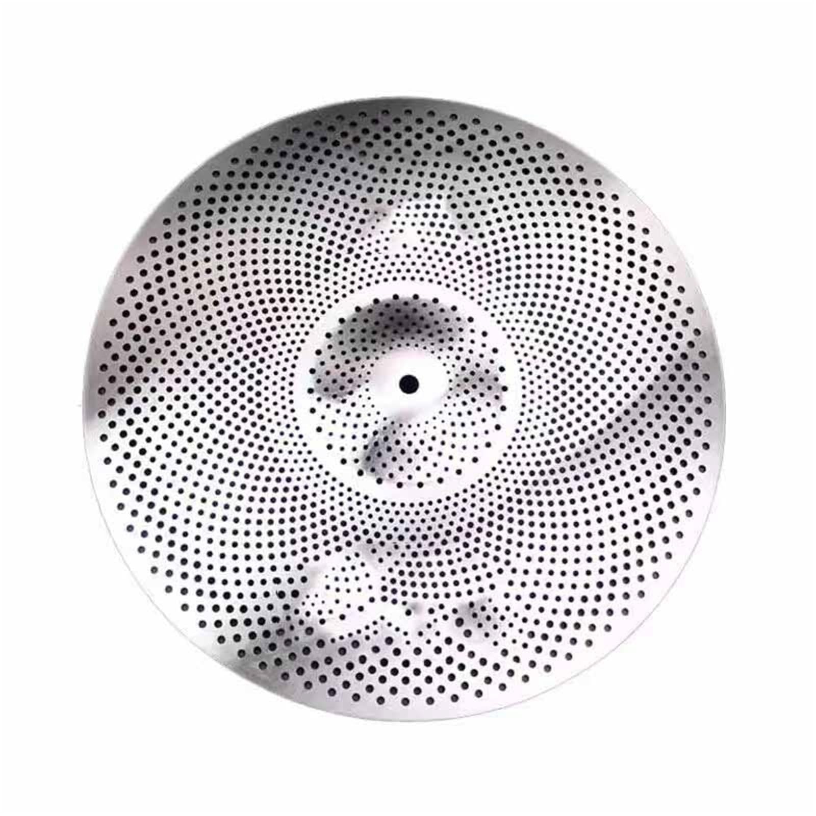 Platillos Profesionales De Batería En Platillos De Repuesto Resistentes Con Silencio | Platillos silenciosos para kits de batería, platillos silenciosos para tambores de jazz, platillos plateados (20 pulgadas)