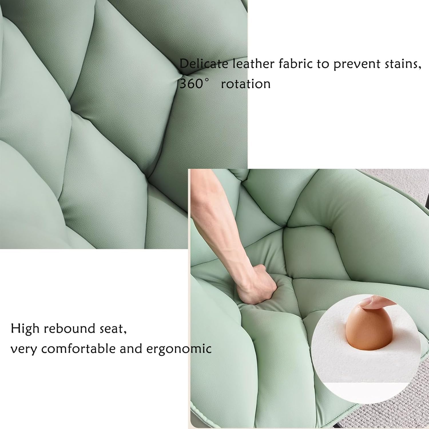 Amazon.co.jp: フェイクレザー回転ソファチェア、リビングルーム回転