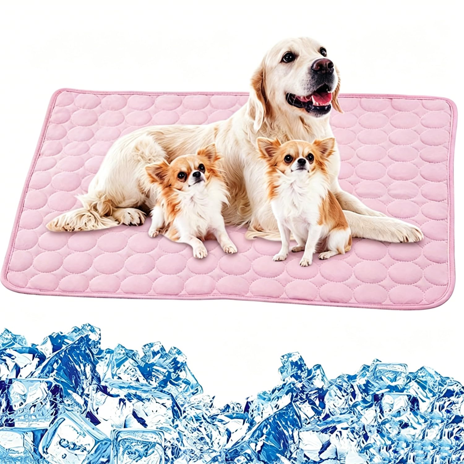 CHNNIjidser Dog Cooling Mat,Reusable Comfortablecooling Mat For Dogs,Summer Cool Mat For Dogs, Pet Cooling Pads For Cat Puppy,Washable Self Pet Cooling Pad For Cat Puppy Dogs