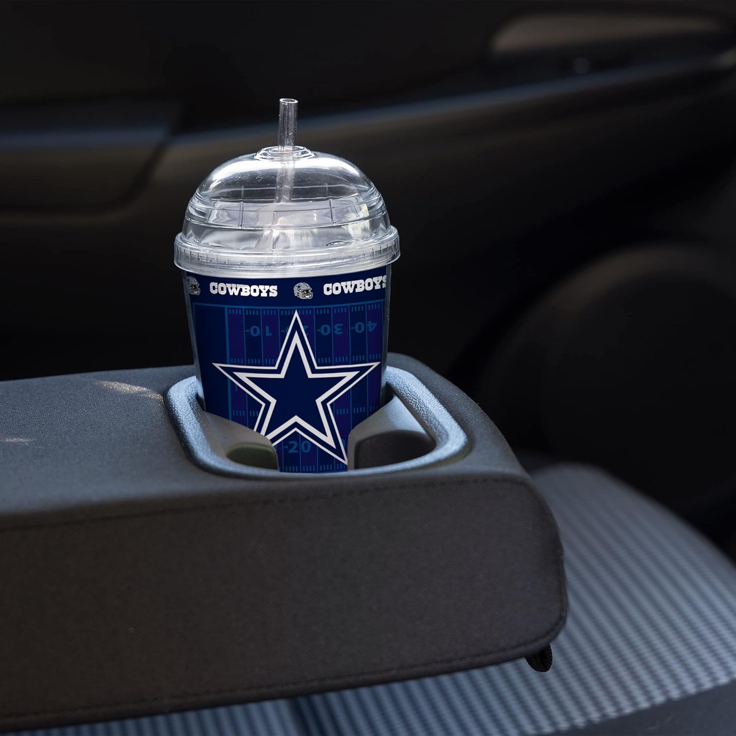 NFL Football 12oz Team Color Laser Engraved Youth Plastic Tumbler for NFL Fans - Image 2