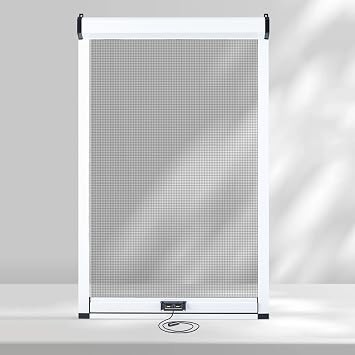 Customize Window Screen, Roll-up Window Mosquito Net, Telescopic Push-pull Type Windows Netting, Built-in Buffer Removable Invisible Screen, Aluminum Alloy Frame