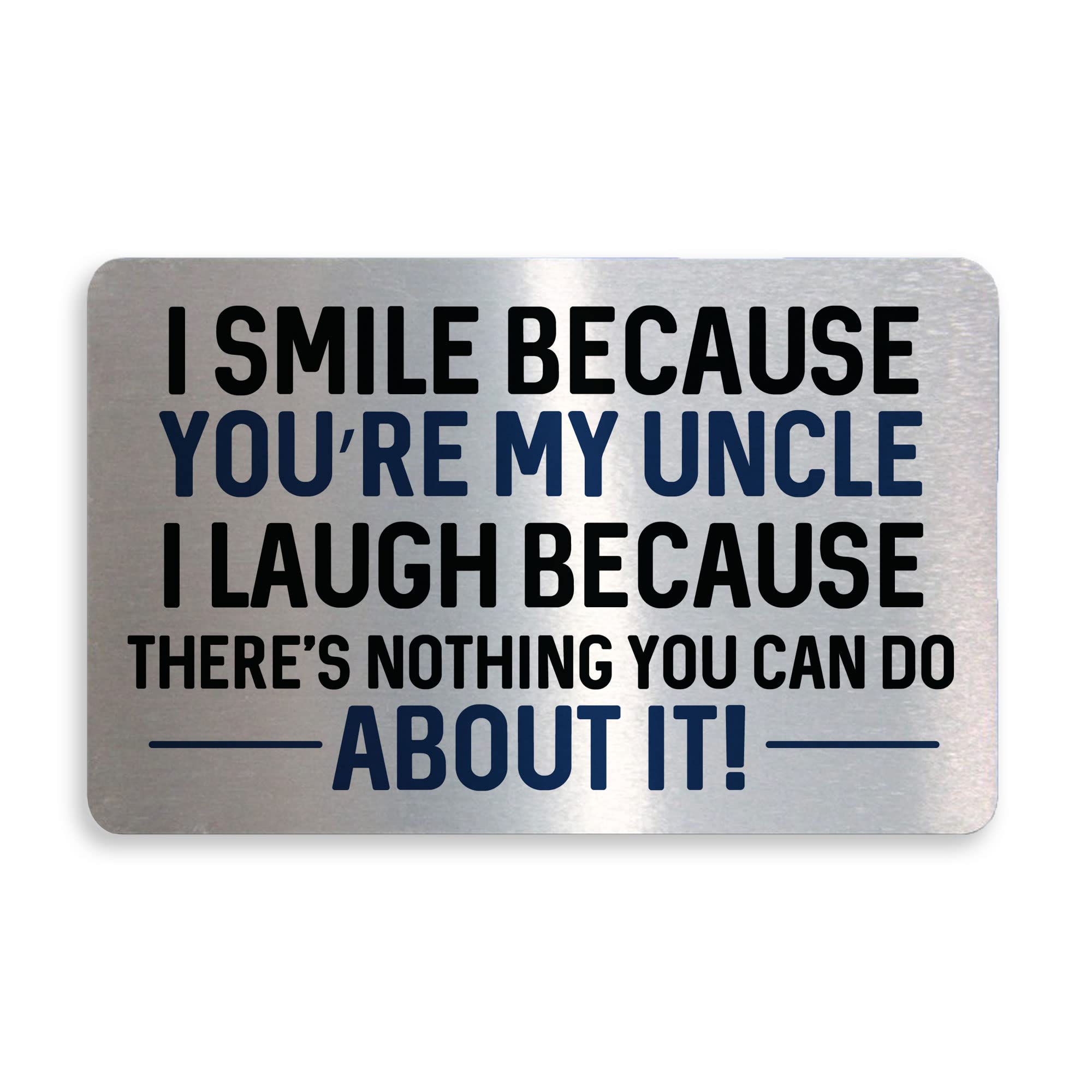 RED OCEAN Funny Uncle Gift Novelty Metal Wallet Card Christmas Birthday Gift For Uncle Gifts For Him