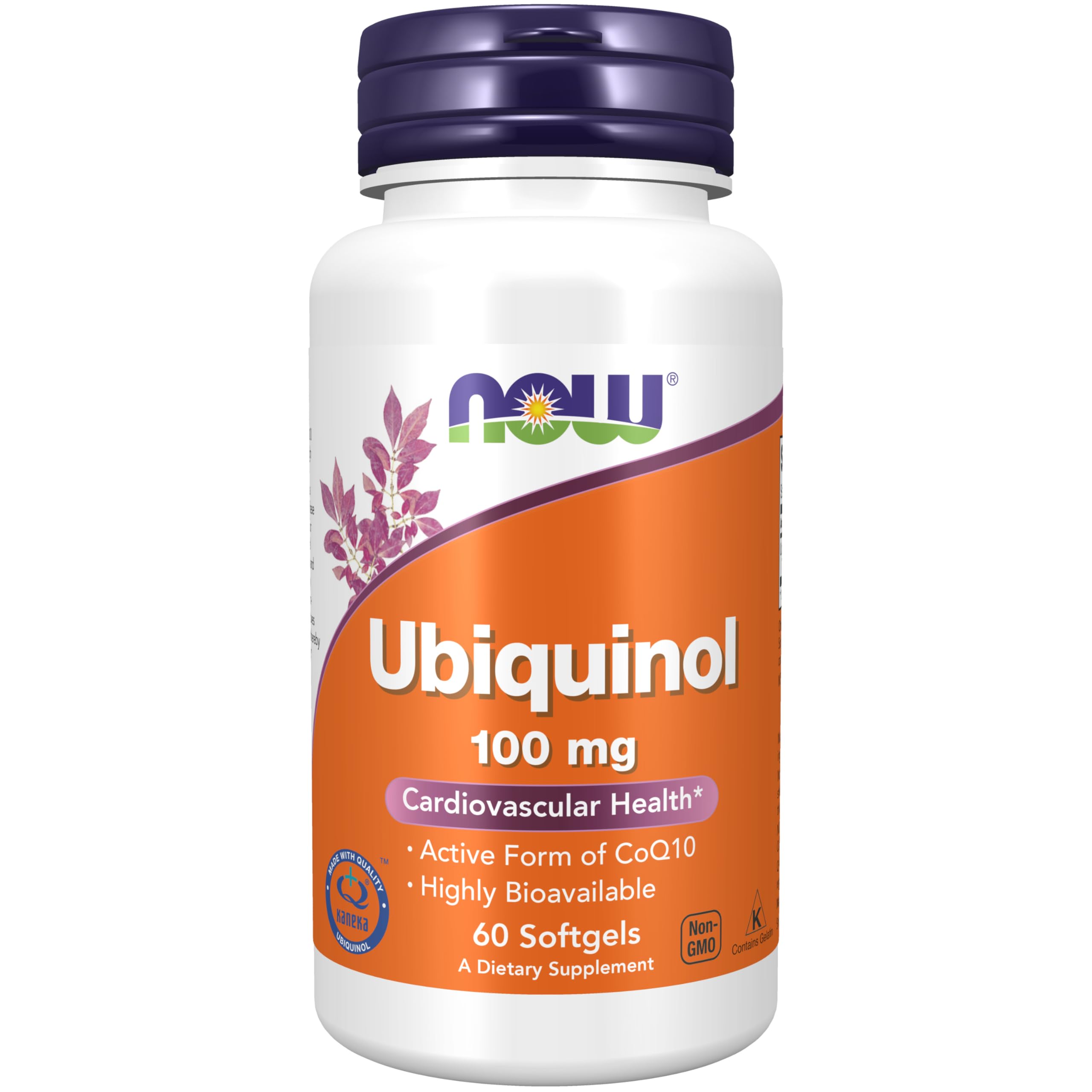 NOW Foods Supplements, Ubiquinol 100 mg, High Bioavailability (the Active Form of CoQ10), 60 Softgels