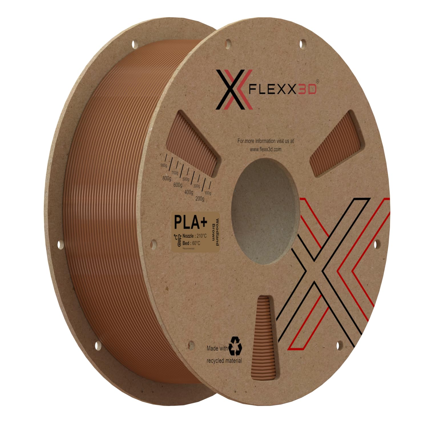Flexx3D PLA+ 3D Printing Filament � 1.75mm, 1Kg Filament � High Strength, Low Warping, Bubble-Free, Even Winding � Compatible with Most FDM 3D Printers (Woodland Brown) (B0DBH8YVV8) Amazon Price History, Amazon Price Tracker
