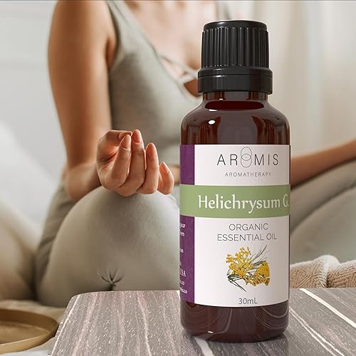 Miniatura 5 de ArOmis - Aceite esencial orgánico de helicriso gimnocéfalo  Helichrysum G.  Aroma único rico en curcumeno y eugenol  100% puro y sin diluir  1.0 fl