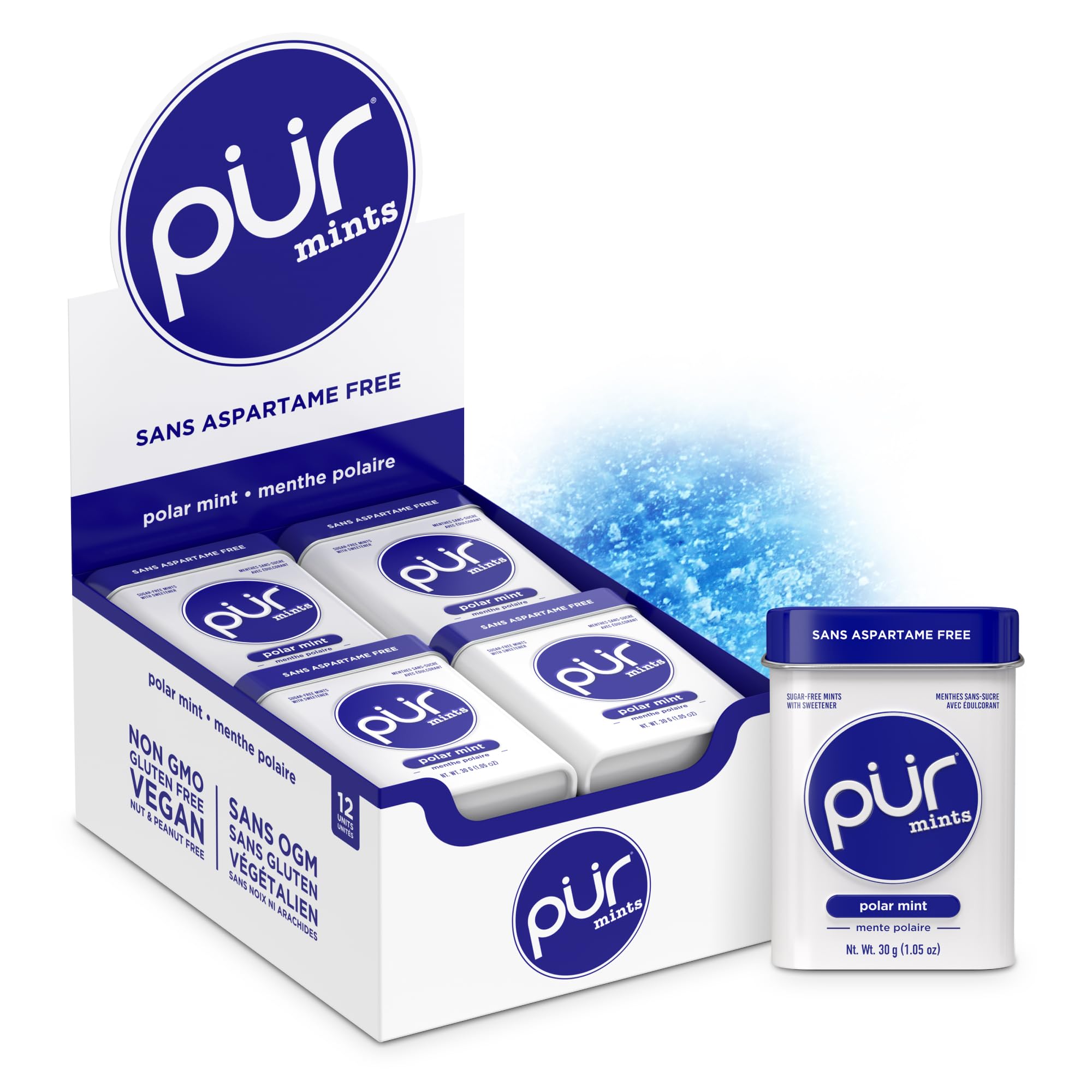 mint＋ページ PUR Mints Polar Mint Xylitol Mints No Artificial flavour, 360