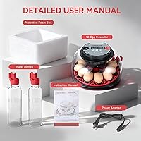 Vista 9 de Gen II - Incubadora automática de 12 huevos, humedad de dos etapas con recarga automática y control de temperatura estable, giro automático