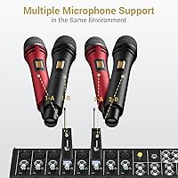Vista 43 de TONOR Wireless Microphones, UHF Dual Karaoke Microphone System, Microfonos Inalambricos with Rechargeable Receiver, Cordless Dynamic Mic Micro Kit