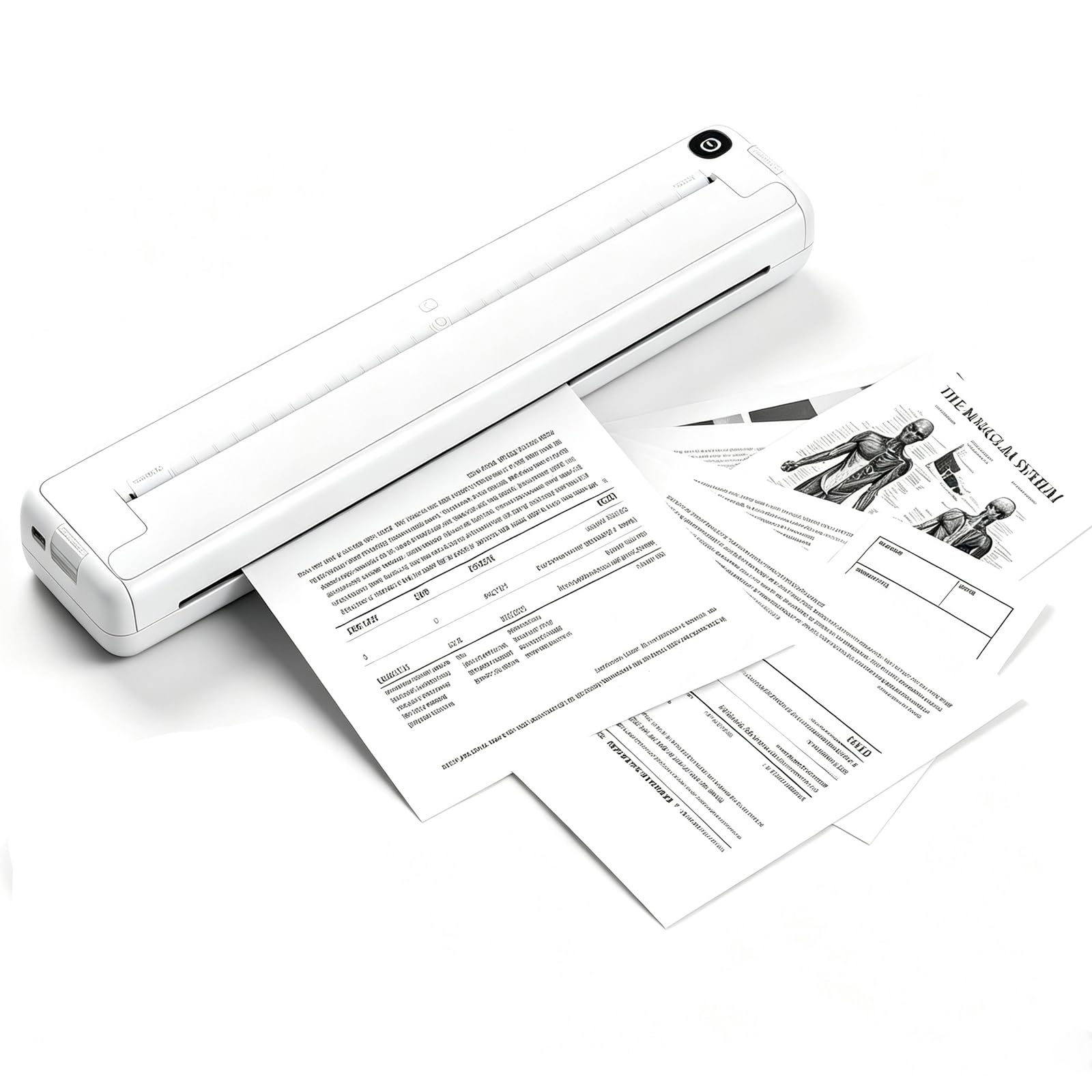 Stampante Termica Portatile, Stampante Per Documenti Da Viaggio Leggera, Design A Doppia Connessione, Senza Polvere, Senza Perdite Di Inchiostro, Compatta E Facile Da Trasportare Per Casa