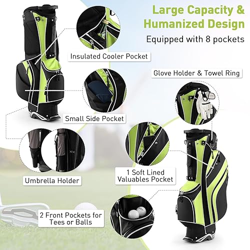 Miniatura 8 de Tangkula Juego completo de palos de golf de 10 piezas para hombre, para mano derecha, incluye aleación de 460 cc #1 Driver y #3 Fairway Wood & #4