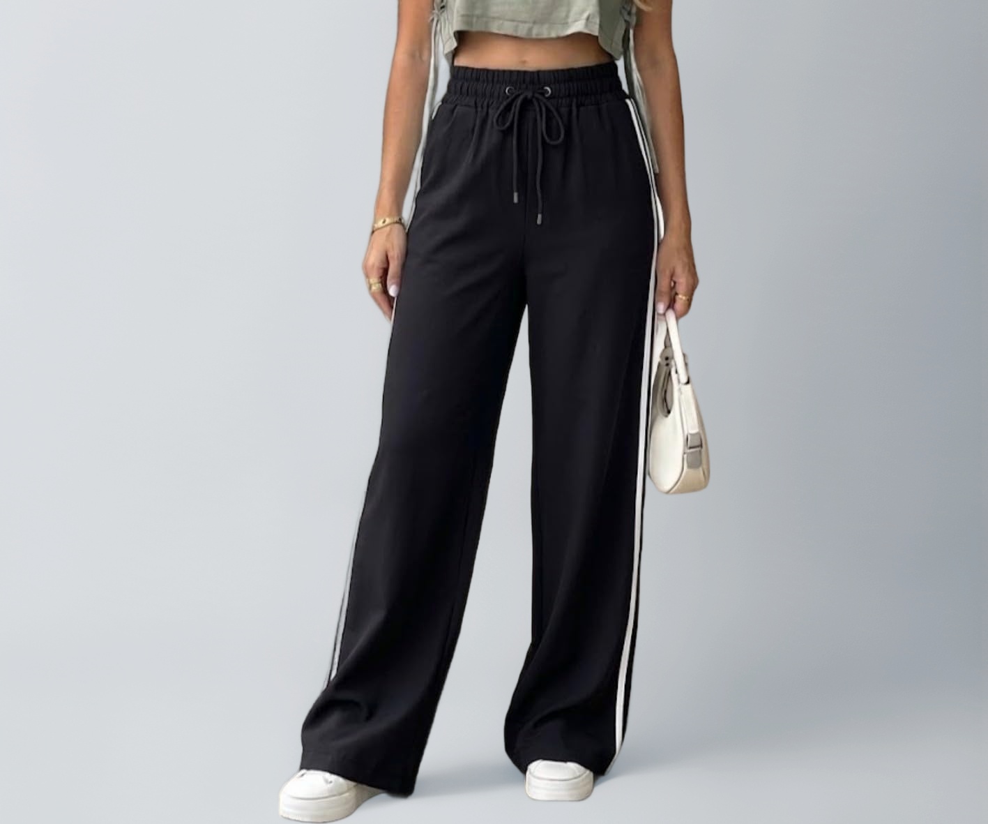 dockstreet Womens Open Bottom Wide Legged Sweatpants.10RTB0426B