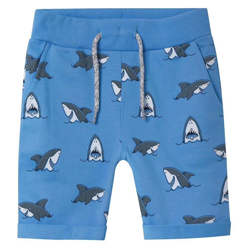 Pantalones cortos NAME IT Nmmvermo AOP para niños con felpa suave 4