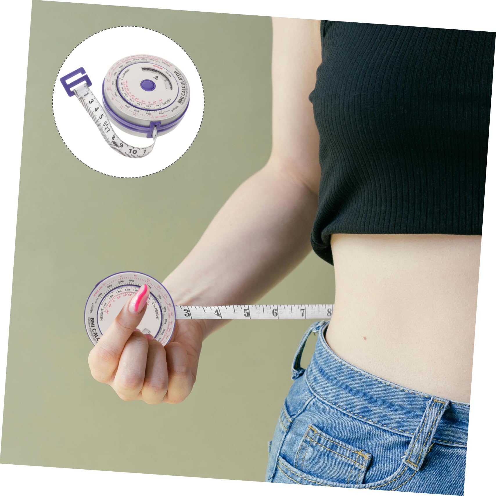5 Pezzi Misuratore Corpo Retrattile per Fitness e Cucito e Portatile Precisione per Misurazioni Accurate e Lavori Creativi